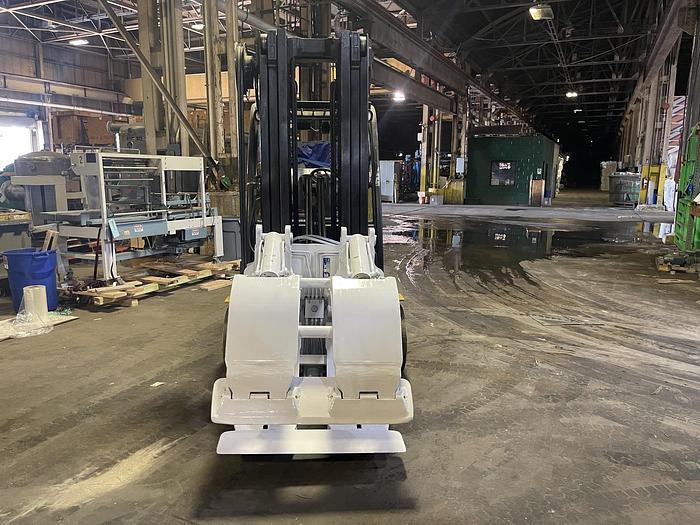 Used 12,000 POUND YALE GLC120SVX WITH 60" DIAMETER CASCADE ROLL CLAMP