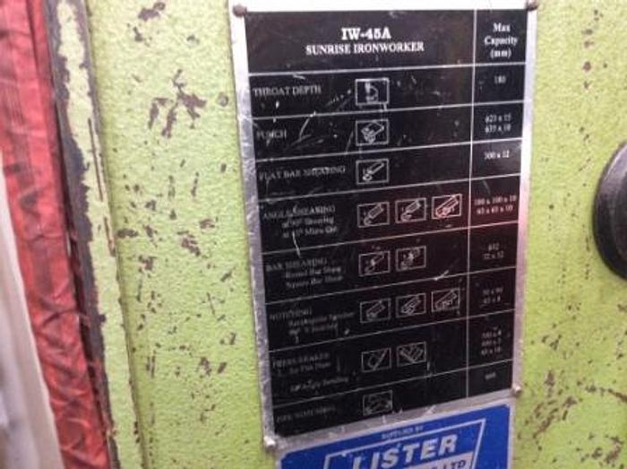 Used 1996 Sunrise IW45A Ironworker