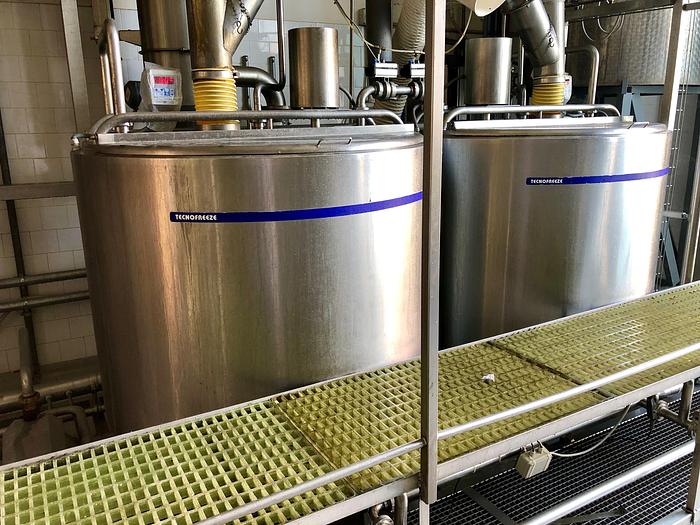 Used TECNOFREEZE 2.400 L/H HTST MIX PLANT