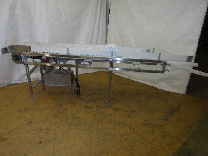 Used Stainless Steel belt Conveyor; 15"W x 10' 6"L