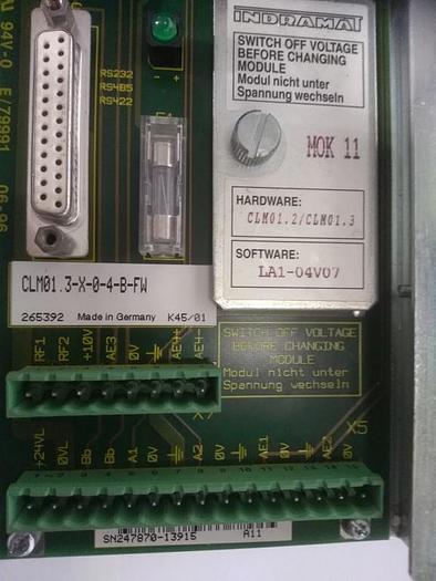 Gebraucht Controller Indramat CLM01.3-X-0-4-B-FW, Bosch Rexroth