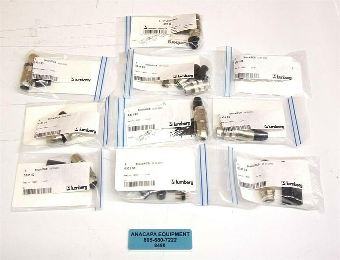 Used Lumberg 0331 03 Plug Accessory For 61076-2-106 IP68 New LOT OF 10 (8490)R