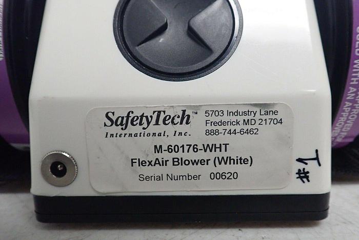 Used SafetyTech M-60176-WHT FlexAir Blower with Filters, Belt, Charger, Tube, Hood
