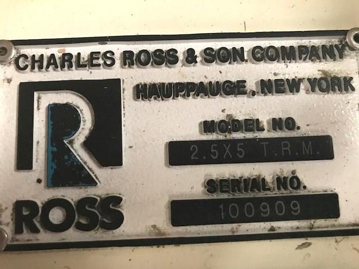 Used 2.5″ X 5″ ROSS THREE ROLL MILL – TYPE 440C STAINLESS STEEL ROLLS (#9395)
