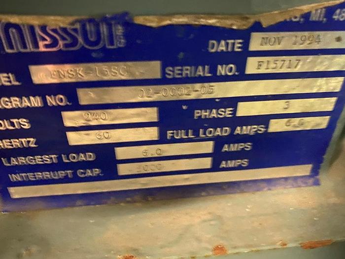 Used 1994 Nissui FNSK-15C Plastics Granulator