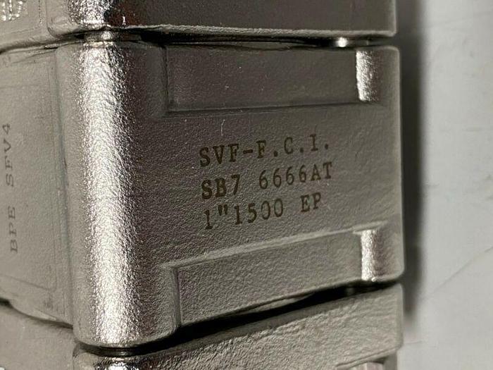 Used Lot of 2 - SVF F.C.I Stainless Steel HS15-2 Valve Actuators w/ 1" Sanitary Fit