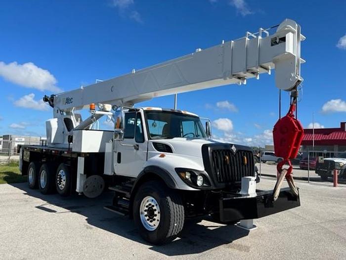 Used Altec AC38-103 38 Ton Crane Boom on 2008 International 7500 6x4 Flatbed Truck – C70823