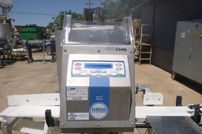 Used Detector, Metal, 7-7/8" X 11", Loma, IQ3, Belt Conveyor #S744127