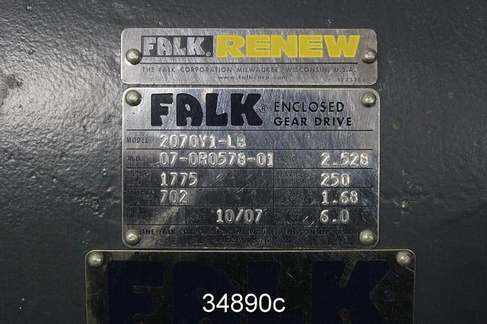 Refurbished Falk 2070Y1-LB Enclosed Gear Drive, 2.528 Ratio #34890