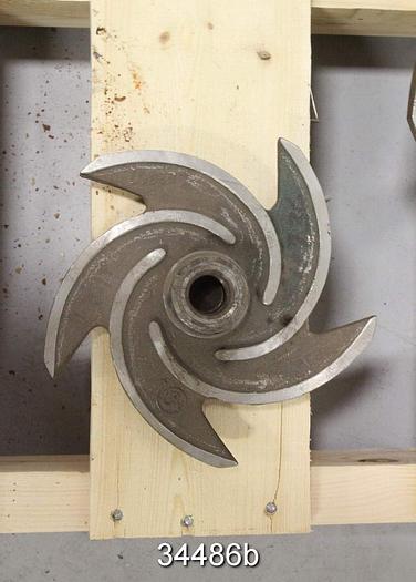 Used Goulds 3196 Impeller, 1x2x8, 5-Vane, 8" Diameter, Pattern 53807 #34486