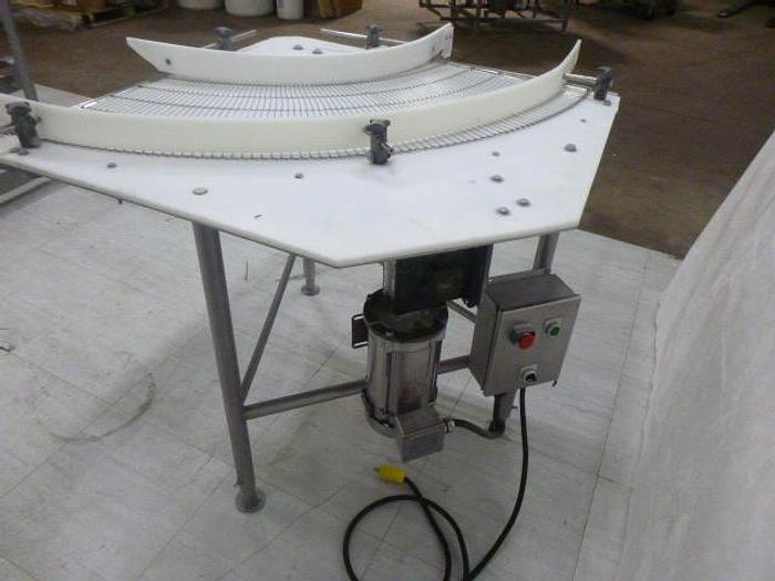 Used Wire Belt 90 Degree Turn, Left-Hand, 24" Product Belt