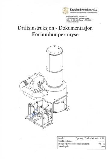 Used 2002 – 1-pass MVR falling film vacuum evaporator unit