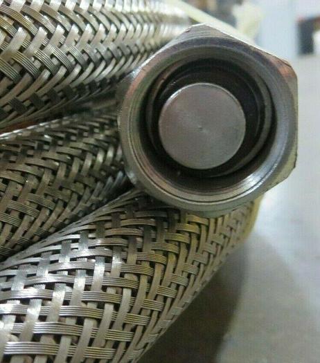 Used CTI-Cryogenics, 8043081G600, Hose Stainless Braid, Approx 52' Length, W/Fittings