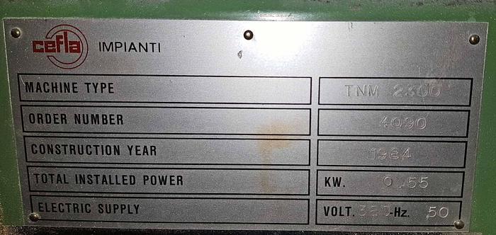 Used 1984 CEFLA CEFLA conveyor belt Model: TNM 2300