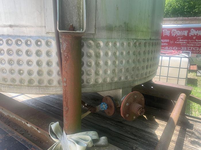 Used 1,400 GALLON BRIGHTON TANK - S/S - DIMPLE JACKET