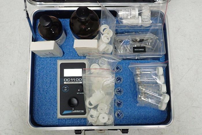 Used LaMotte Model DC1100 Formaldehyde Kit with Case, SKC Passive Bubbles & Extras