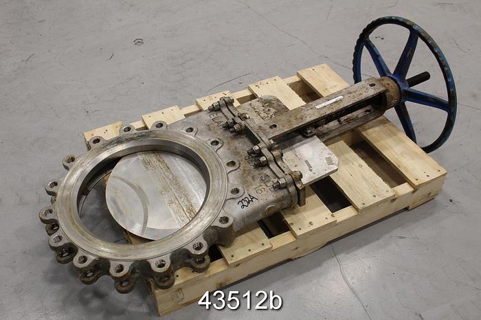 Used Velan 16" Hand Operated Knife Gate Valve #43512