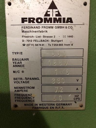 Used Frommia 660 Double Sided Miter Machine