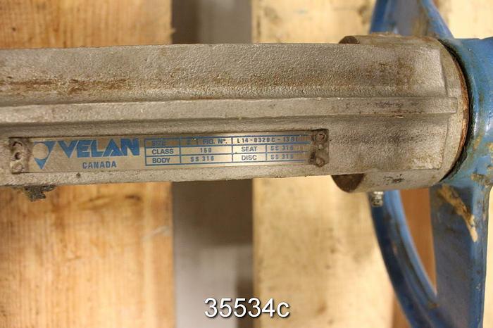 Used Velan 6" Hand Operated Knife Gate Valve #35534