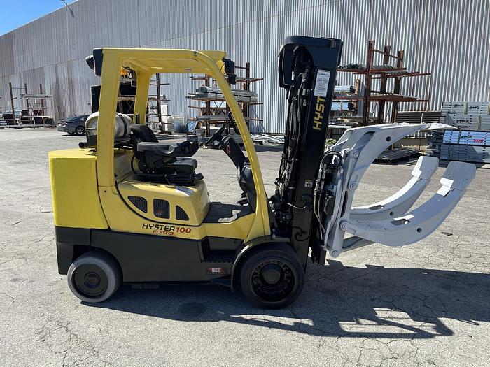 Used 10,000 POUND HYSTER MODEL S100FTBCS FORKLIFT 64" DIAMETER CASCADE CLAMP -PENDING