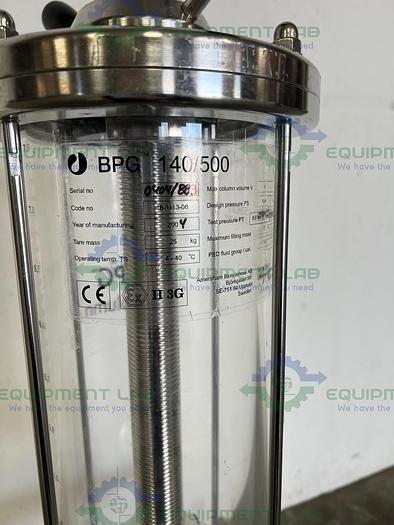 Used Pharmacia BPG  140 / 500 Chromatography Column 8L 18-1113-08 4-40°C