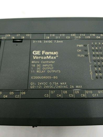 Used GE FANUC IC200UDR005-BG VERSAMAX MICRO CONTROLLER 24VDC