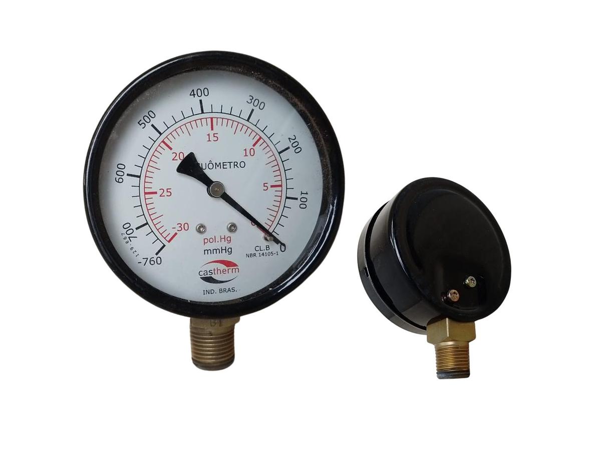 Vacuômetro 63mm Vertical 30polhg/760mmhg-0 MTA VAC63-30