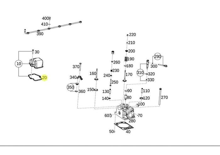 Vedação da Tampa do Cabeçote Mercedes A4570160221