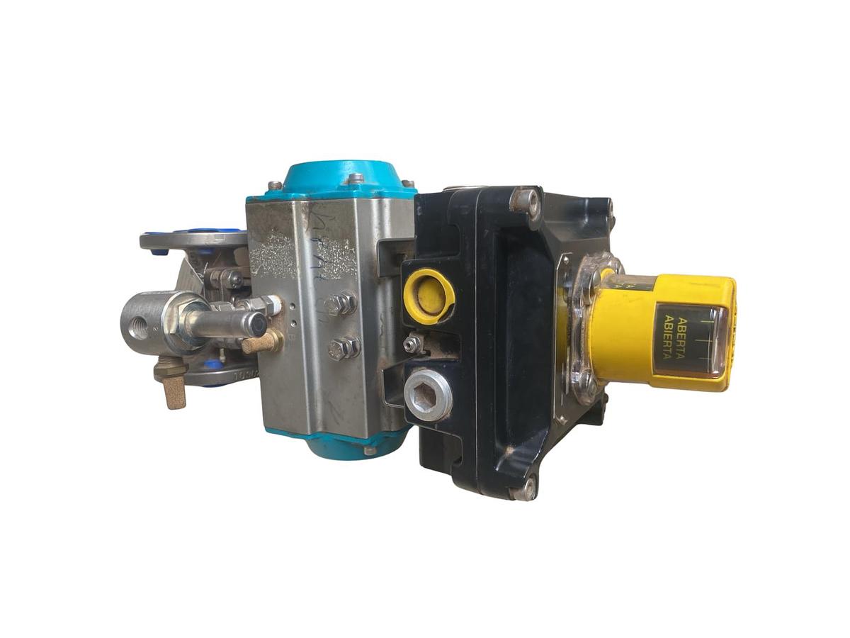 Conjunto Automação Válvula Esfera Pneumática