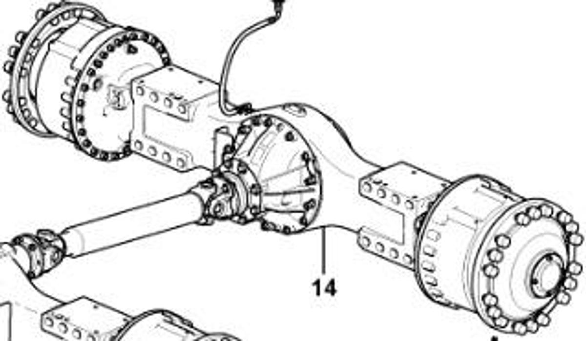Usado Eixo dianteiro completo para caminhão fora de estrada Volvo A30G A30F