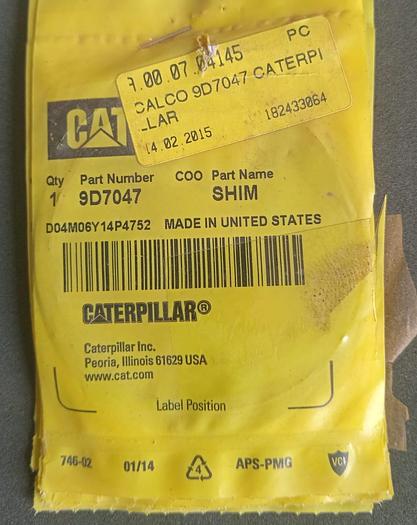 Calço Caterpillar 9D-7047