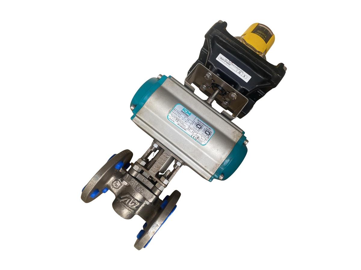 Conjunto Automação Válvula Esfera Pneumática