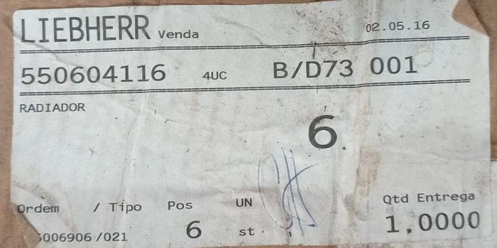 Radiador Liebherr 550604116