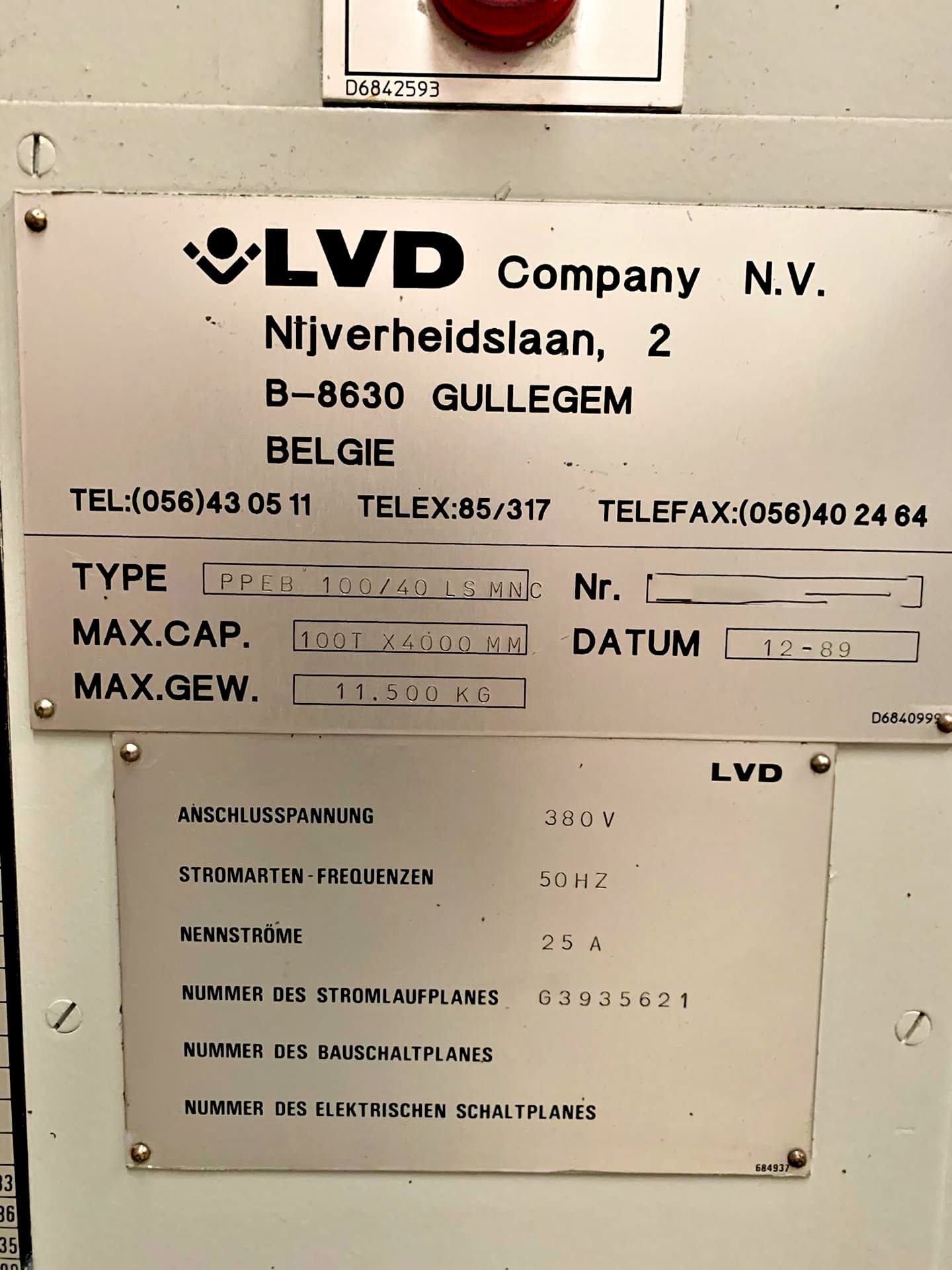 Used LVD PPEB 100/40 LS MNC - 1989