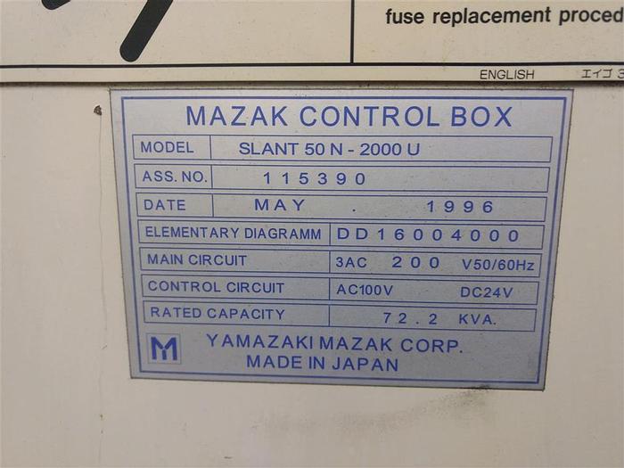 Used 1996 Mazak Slant Turn 50N/2000