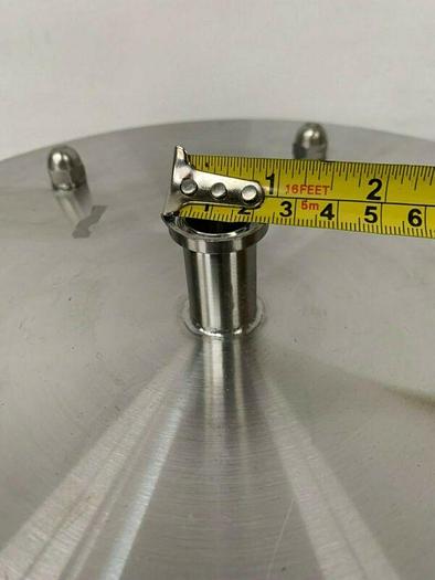 Used Glass Chromatography Column 2.3 Liter Sample Tank w/ 1" & 3/4" Sanitary Fittings