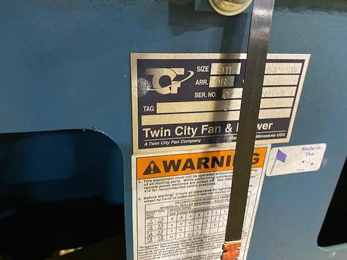 Used TWIN CITY FAN & BLOWER SIZE 911 15HP TECO WESTINGHOUSE MOTOR