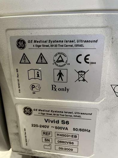 Gebraucht GE Vivid S6 Ultraschallsystem mit Sony Drucker und 1x Sonde
