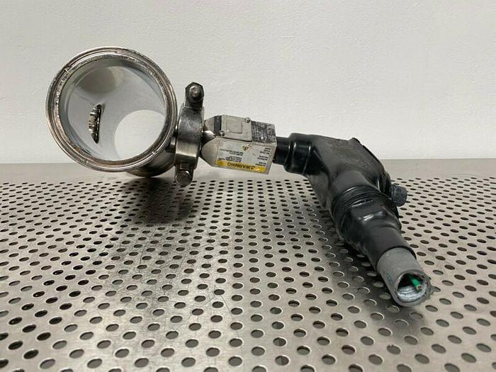 Used ITT Industries 117P55 Adjustable Pressure Switch w/ Piping & High Pressure Clamp