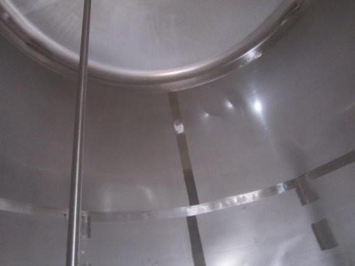 Used Tank, 1,250 Gallon, S/st, Jkt, Agit, 6' X 6', DT/DBTank, 1,250 Gallon, S/st, Jkt, Agit, 6' X 6', DT/DB #S738661