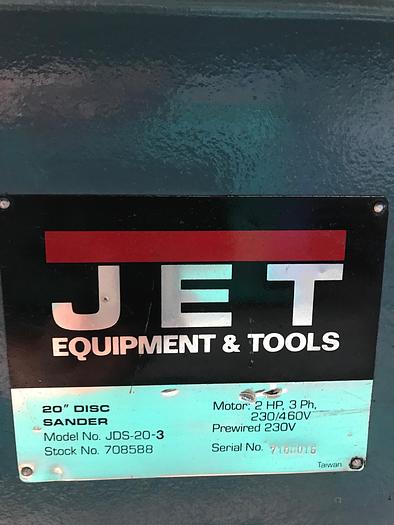 Used JET 20" Disk Sander #1671