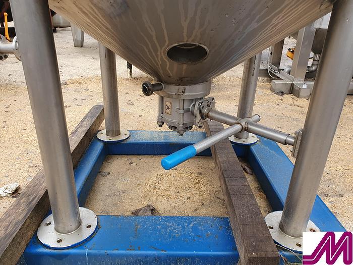 Used Stainless Steel Enclosed Tank Circa 800 Litre Capacity