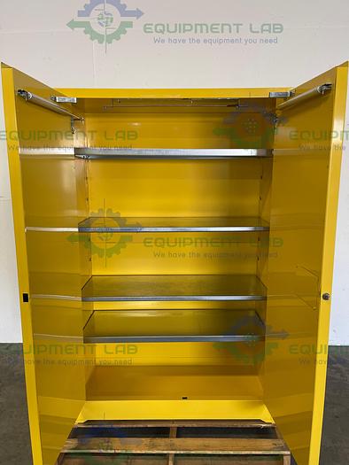 Used Eagle Manufacturing Model 4510 45 Gallon Flammable Liquid Storage Cabinet w/ Soft Close Doors