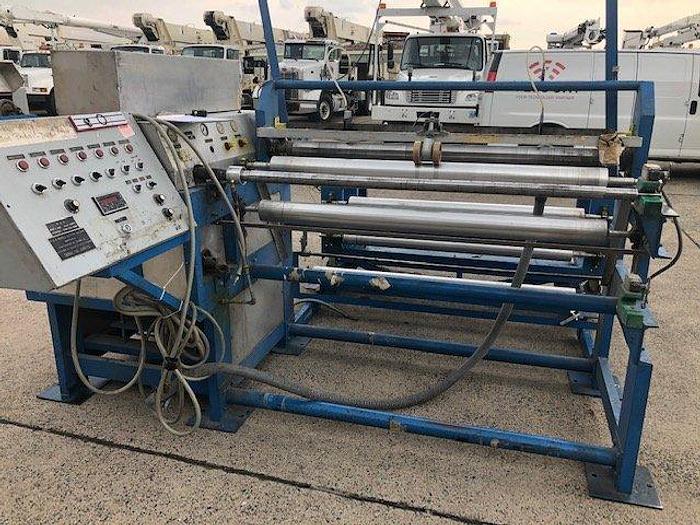 Used 54" R & K MDL. SRW 1 CANTILEVER DUPLEX COUNTER ROLL REWINDER