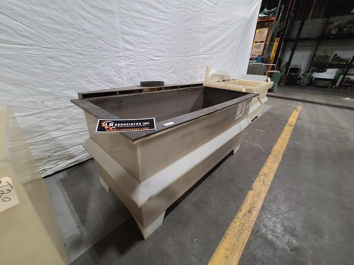 Used Polypro Tank Counter Flow Rinse side and bottom support 70" x 30" x 30" Removable Partition - LARRY PLEASE CHECK DEMENTIONS