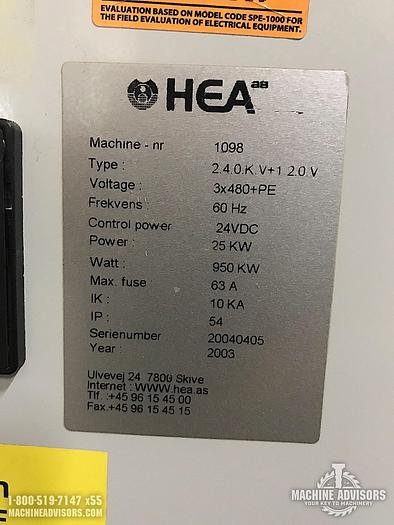 Used 2003 UniSander 2.4.0 KV + 1.2.0 V Cross-Sanding Machine