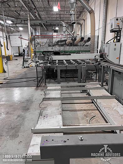 Used Biesse Rover A2231G Nested Based Double Cell (2) CNC Routers with Overturning Conveyor