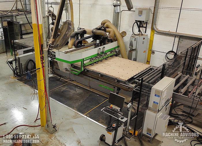 Used 2011 Biesse Rover A2231G Nested Base CNC Router Machining Center with Off-loader