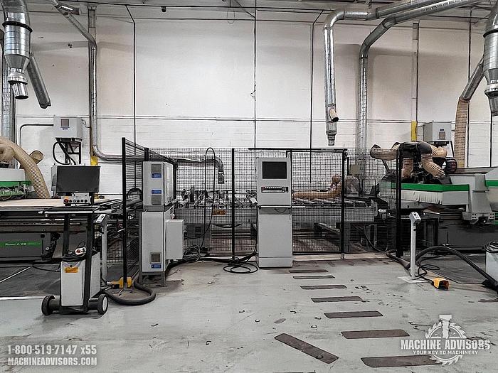 Used 2011 Biesse Rover A2231G Nested Base CNC Router Machining Center with Off-loader