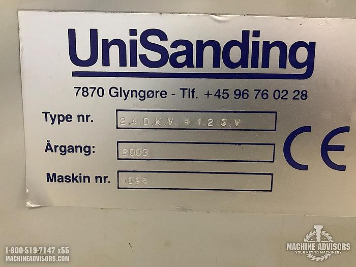 Used 2003 UniSander 2.4.0 KV + 1.2.0 V Cross-Sanding Machine